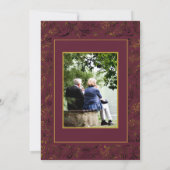 Burgund Gold zum 40. Jahrestag Einladung (Rückseite)