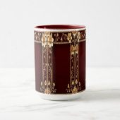 Burgund Golden Blume Tasse (Zentrum)