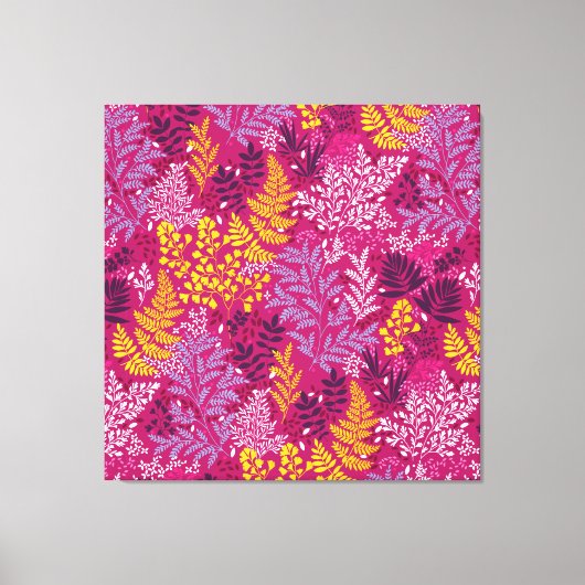 Burgund Golden Herbst Forest Blätter Leinwanddruck (Vorderseite)