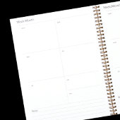 Burgund goldene Sterne Monogramm Name 2026 Planer