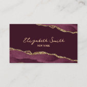 Burgund & Goldmarmor Visitenkarte (Vorderseite)