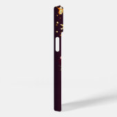 Burgund-Goldsterne-Blume, geometrisch, monogramm Case-Mate iPhone Hülle (Rückseite / Rechts)