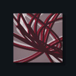 Burgund & Grau Abstrakte Ribbons | Schatten und Li Leinwanddruck<br><div class="desc">Stilvolles, modernes bordeauxfarbenes und graues Design mit abstrakten Bändern in Schatten und Licht. Sie können die Hintergrundfarbe und/oder Zeilenfarbe ändern. Wählen Sie 'anpassen' und navigieren Sie zum Bereich Ebenen, um das Bild(e) anzuzeigen und die Hintergrundfarbe oder die Zeilenrandfarbe zu ändern, um Ihr Design an den Anzug Ihrer Wohngestaltung anzupassen.</div>
