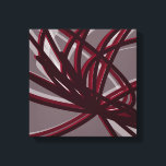 Burgund & Grau Abstrakte Ribbons | Schatten und Li Leinwanddruck<br><div class="desc">Stilvolles, modernes bordeauxfarbenes und graues Design mit abstrakten Bändern in Schatten und Licht. Sie können die Hintergrundfarbe und/oder Zeilenfarbe ändern. Wählen Sie 'anpassen' und navigieren Sie zum Bereich Ebenen, um das Bild(e) anzuzeigen und die Hintergrundfarbe oder die Zeilenrandfarbe zu ändern, um Ihr Design an den Anzug Ihrer Wohngestaltung anzupassen.</div>