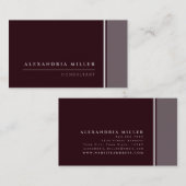 Burgund & Grau mit Streifen | BERUFLICH Visitenkarte (Vorne/Hinten)