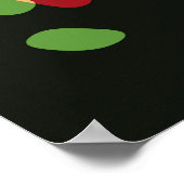 Burgund Green Black Camouflage Army Muster Poster (Ecke)