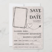 Burgund Griechenland Pass Save the Date Karte (Rückseite)