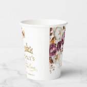 Burgund Herbst Herbst Blütensüß 16 Pappbecher (Rechts)