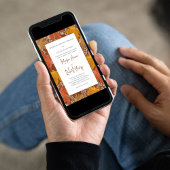 Burgund Herbstlaubs Wasserfarbenhochzeit Einladung