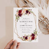 Burgund-Hochzeit Einladung