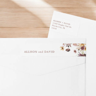 Burgund Hochzeit im Herbst Rücksendeadresse