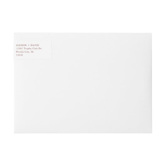 Burgund Hochzeit im Herbst Rücksendeadresse (Vorderseite)