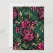 Burgund - Hochzeitsaktualisierung in Marsala und G Einladung (Rückseite)