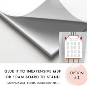 Burgund Hochzeitsempfang 16 Seatekartenzeichen Poster