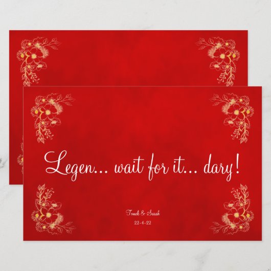 Burgund-Hochzeitstisch (Vorne/Hinten)