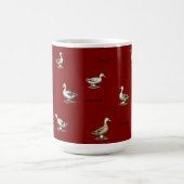 Burgund Ich liebe Enten Kaffeetasse (Mittel)