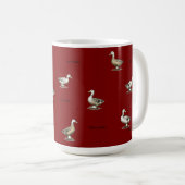Burgund Ich liebe Enten Kaffeetasse (VorderseiteRechts)