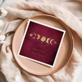 Burgund & Imitate Gold Tarot Celestiding Serviette