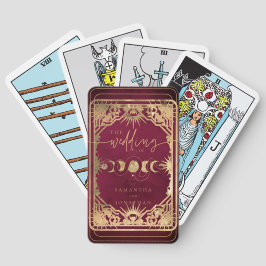 Burgund & Imitate Gold Tarot Celestiding Spielkarten