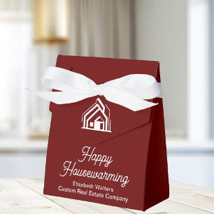 Burgund Immobilien Happy Housewarming Custom Geschenkschachtel