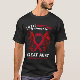 Burgund In Gedenken an die Großtante Multiples Mye T-Shirt