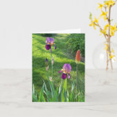 Burgund Iris... Karte (Gelbe Blume)
