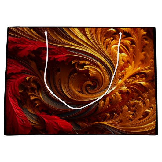 Burgund ist ein Wrap Große Geschenktüte (Vorderseite)