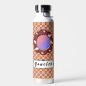 Burgund-Ivory Disk Ribbon von Kenneth Yoncich Trinkflasche (Links)