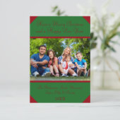 Burgund & Jäger Foto - 3x5 Weihnachtskarte Einladung (Stehend Vorderseite)