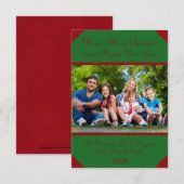 Burgund & Jäger Foto - 3x5 Weihnachtskarte Einladung (Vorne/Hinten)