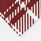 Burgund Kariert Fleecedecke (Ecke)