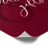 Burgund Karten und Geschenke Poster (Ecke)