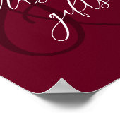 Burgund Karten und Geschenke Poster (Ecke)