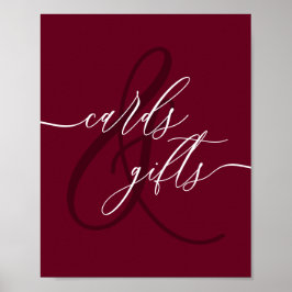 Burgund Karten und Geschenke Poster