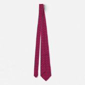 Burgund Klein Boho Druck  Krawatte (Rückseite)