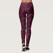 Burgund Leopard Leggings (Rückseite)