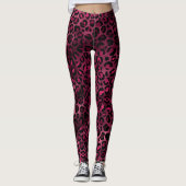Burgund Leopard Leggings (Vorderseite)