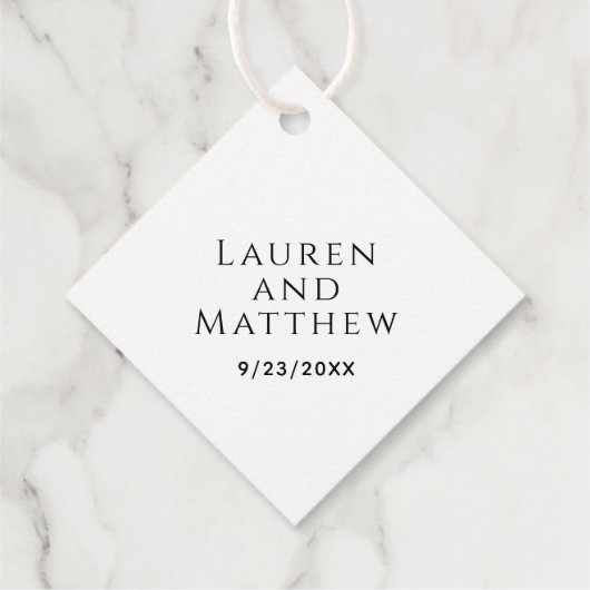 Burgund Lila Aquamarine Blumenhochzeit Vielen Dank Geschenkanhänger (Rückseite)