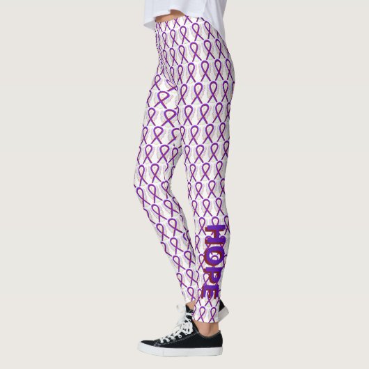 Burgund & Lila Awareness Ribbon Angel Leggings (Links)