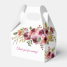 Burgund Lila Rose Rustikale Blumengeburt Geschenkschachtel