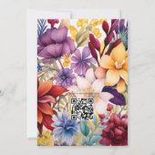 Burgund/Lila/Senf/Blau/Burnt Orange Wedding Einladung (Rückseite)