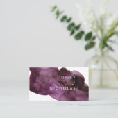 Burgund Lila Watercolor Moderne Beruflich Visitenkarte (Stehend Vorderseite)