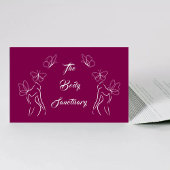 Burgund Logo Frauen Körperpflege Visitenkarte