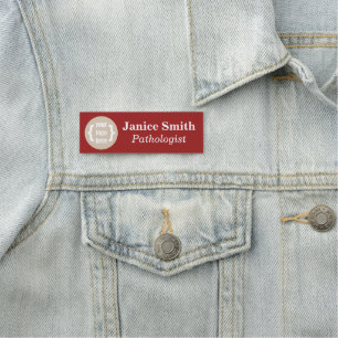Burgund, Markenname-Tag mit Logo Namensschild