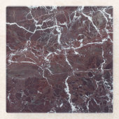 Burgund-Marmor Glasuntersetzer (Vorderseite)