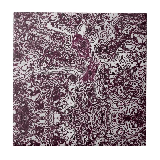 Burgund Marmor Stone Graffiti Fliese (Vorderseite)