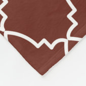 Burgund marokkanisches Gittermuster Fleecedecke (Ecke)