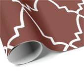 Burgund marokkanisches Gittermuster Geschenkpapier (Rolleneckpunkt)