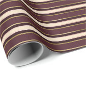Burgund Maroon Gold Ivory Seepromenade Locarno Geschenkpapier (Rolleneckpunkt)