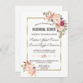 Burgund Marsala Blush Probe Dinner Einladung (Vorne/Hinten)